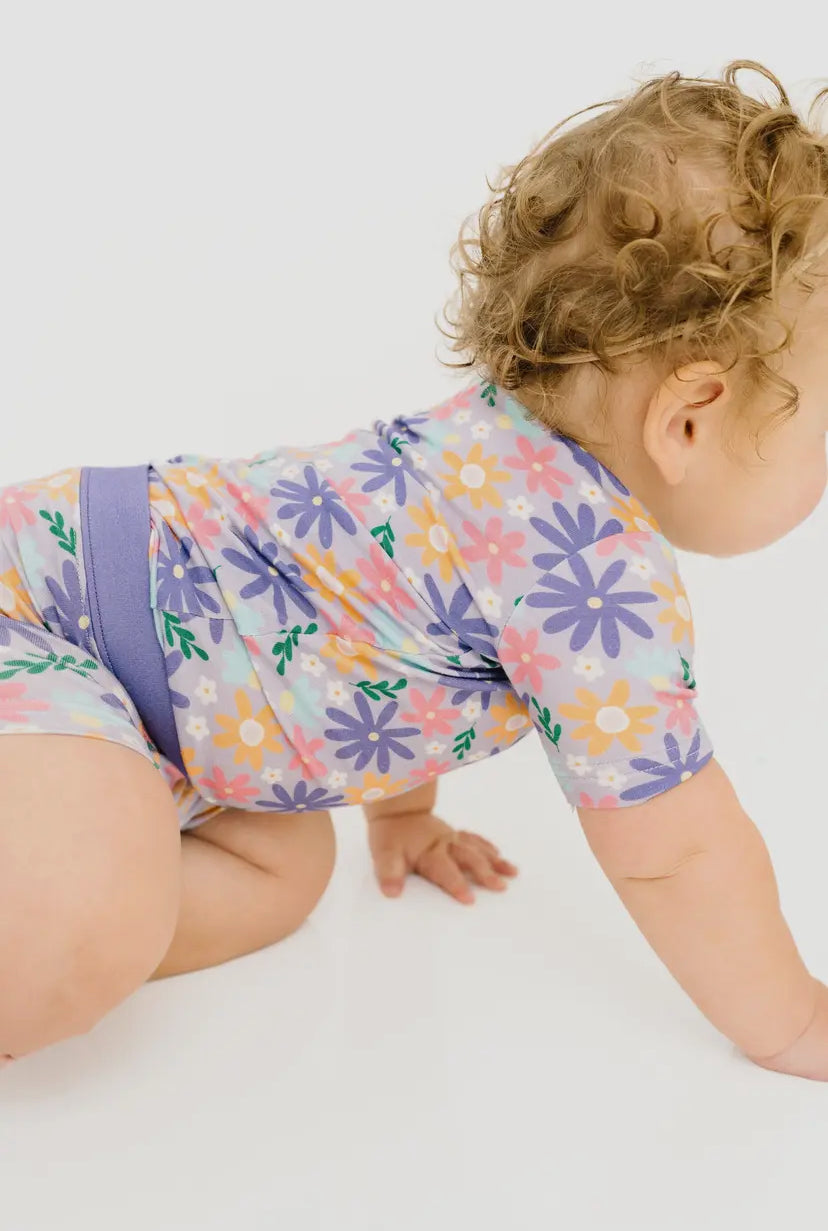 Lavender Blooms Bamboo Shorts Set