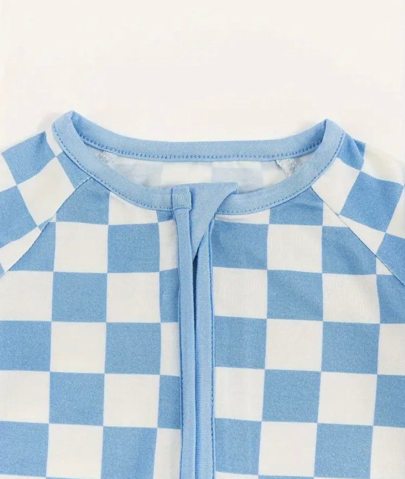 Blue Checkered Bamboo Sleeper