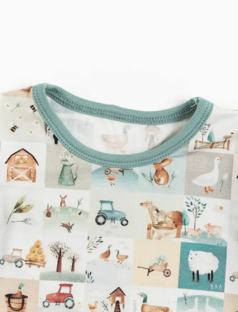 Farm Animal Bamboo 2 Piece Set