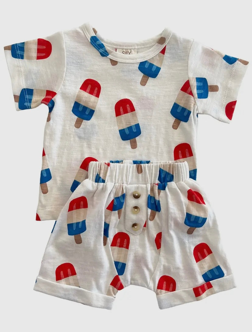 Popsicle/Organic Tee & Short Set