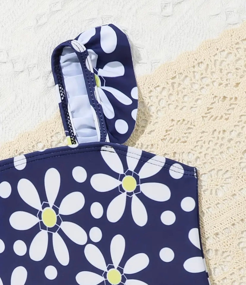 Charming Floral Toddler Girl’s One-Piece Swimsuit