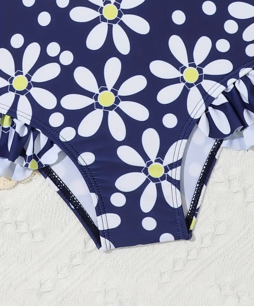 Charming Floral Toddler Girl’s One-Piece Swimsuit