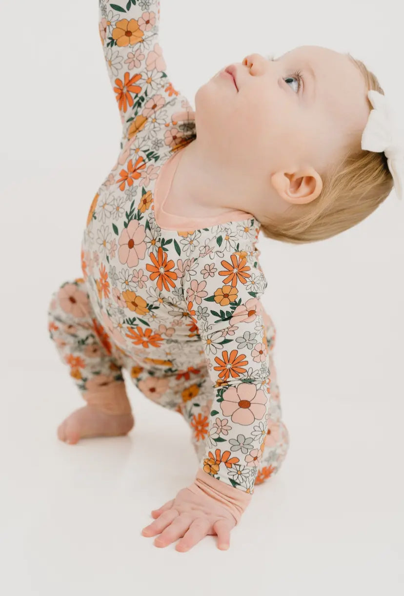 Boho Floral Bamboo Set