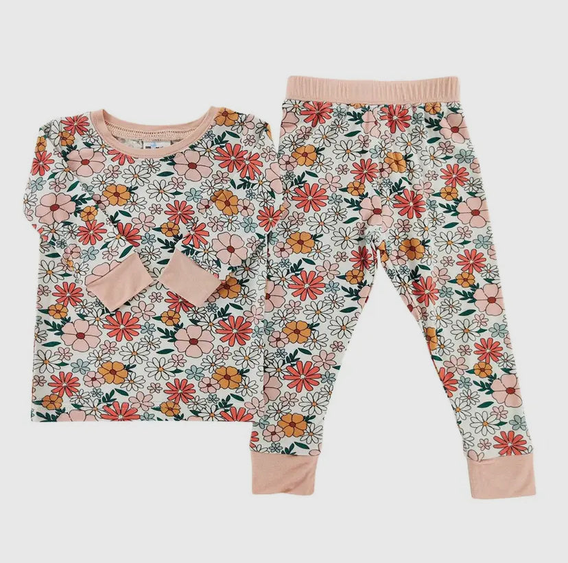 Boho Floral Bamboo Set