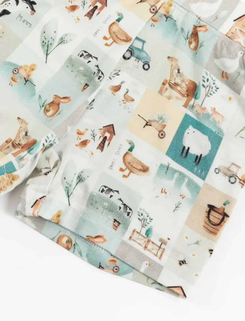 Farm Animal Bamboo 2 Piece Set