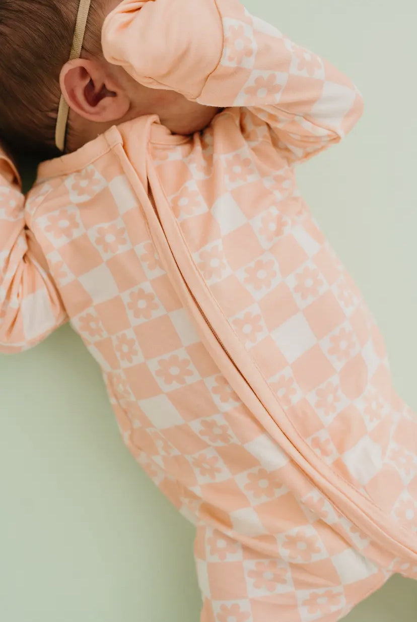 Checkered Floral Bamboo Sleeper