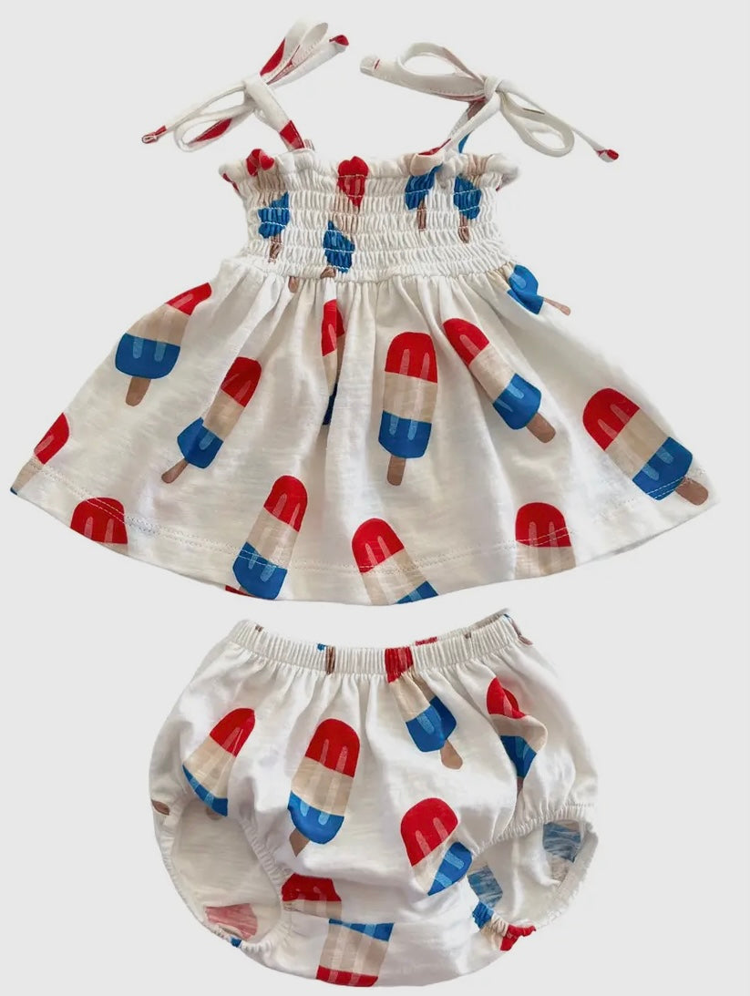 Popsicle/Organic Smocked Set