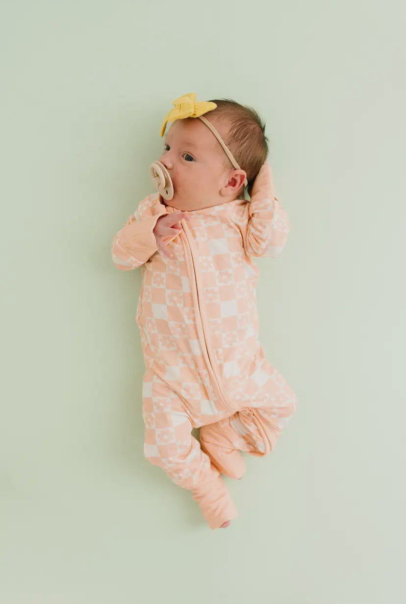 Checkered Floral Bamboo Sleeper
