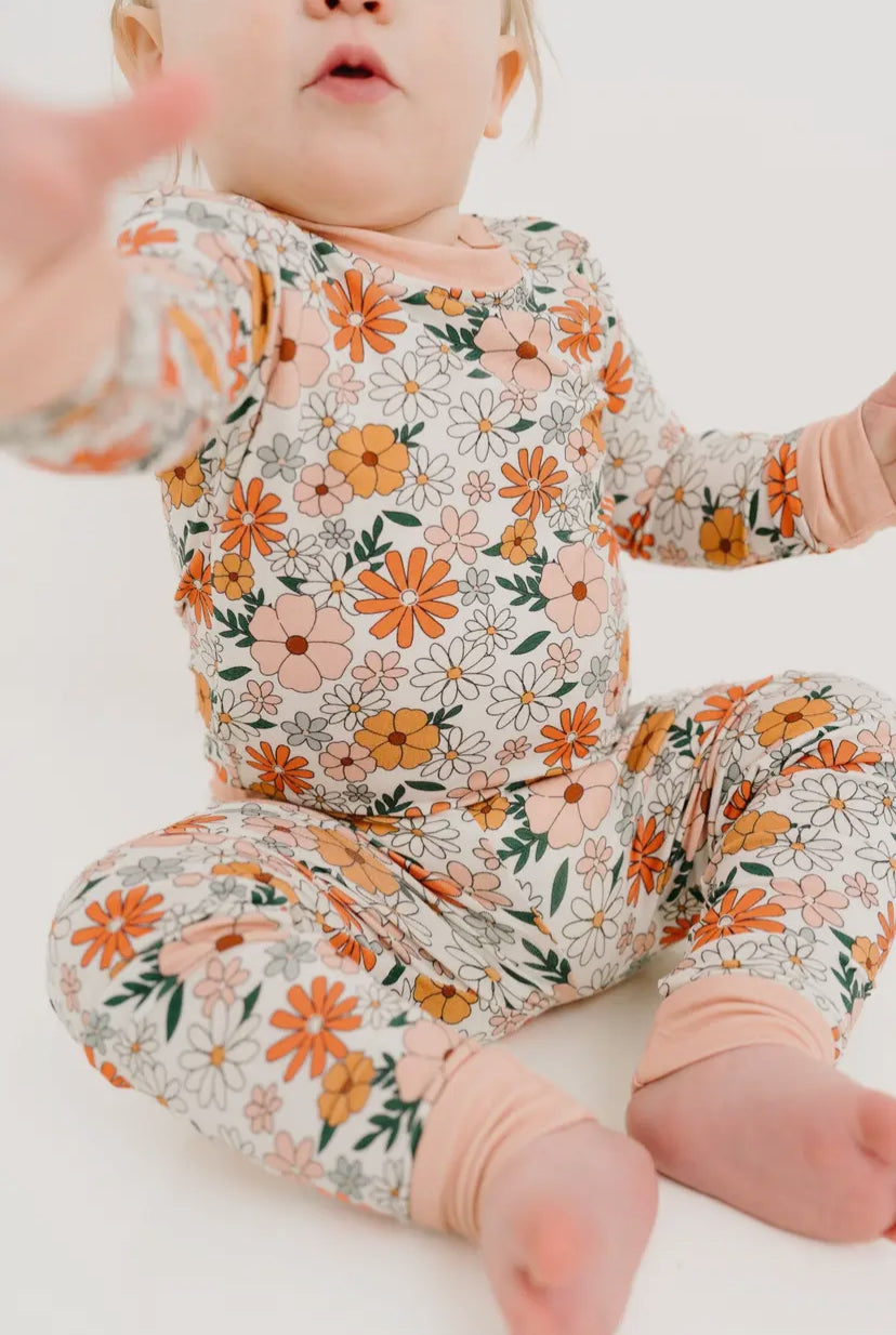 Boho Floral Bamboo Set