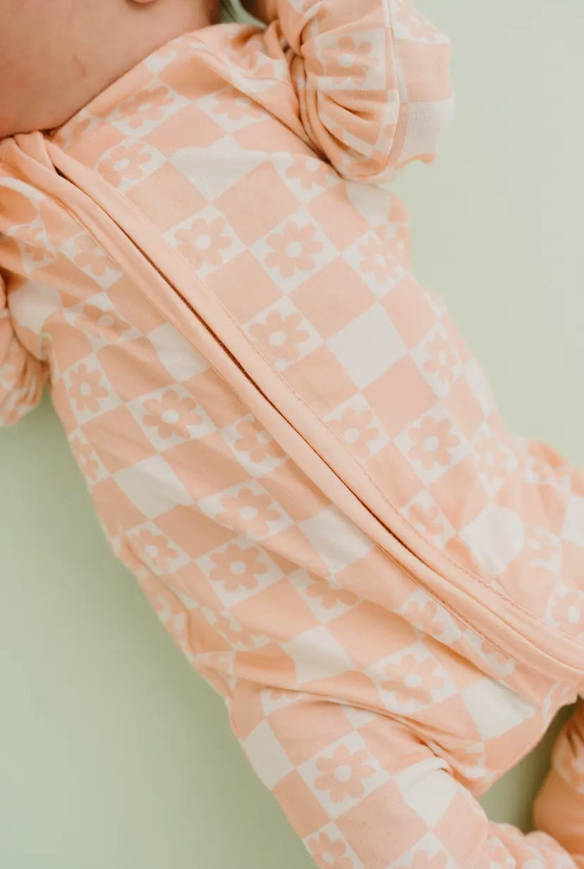 Checkered Floral Bamboo Sleeper