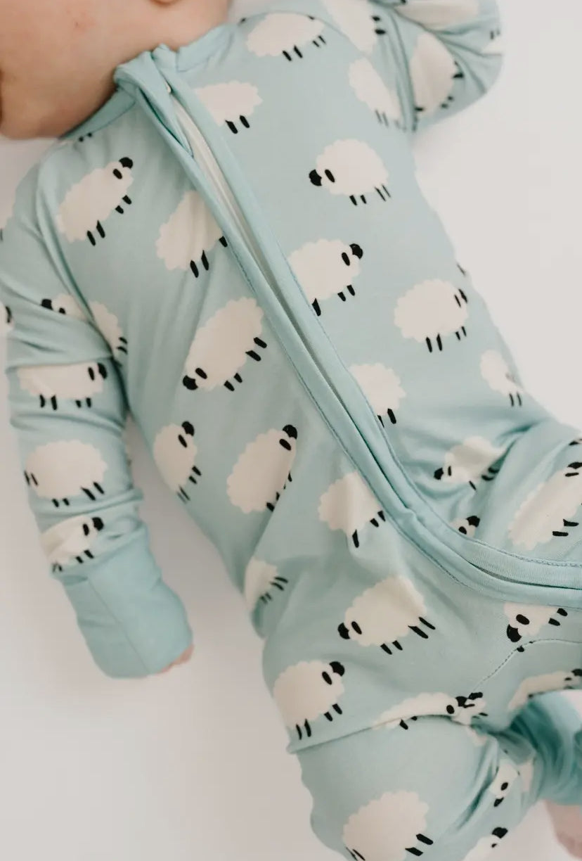 Blue Little Lamb Bamboo Sleeper