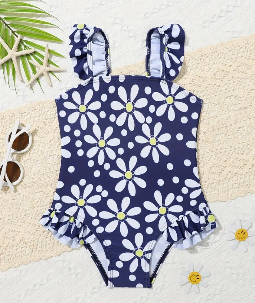 Charming Floral Toddler Girl’s One-Piece Swimsuit