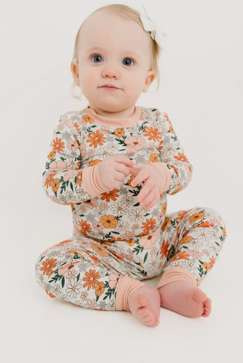 Boho Floral Bamboo Set