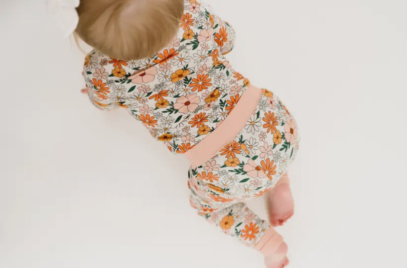 Boho Floral Bamboo Set