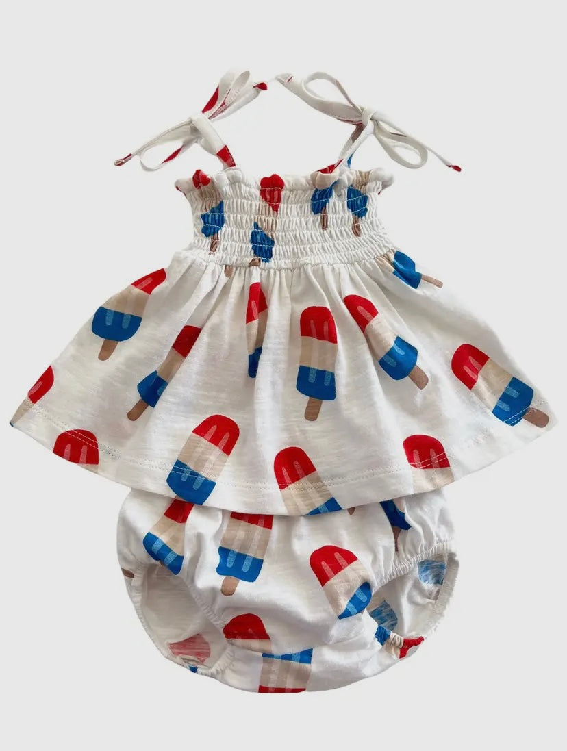 Popsicle/Organic Smocked Set