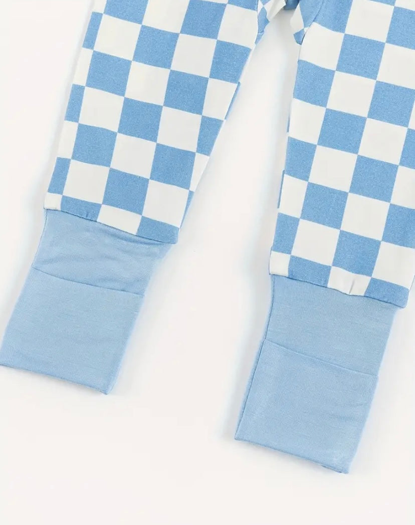 Blue Checkered Bamboo Sleeper