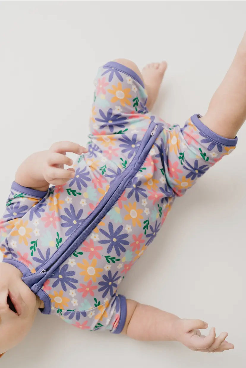 Lavender Blooms Bamboo Short Romper