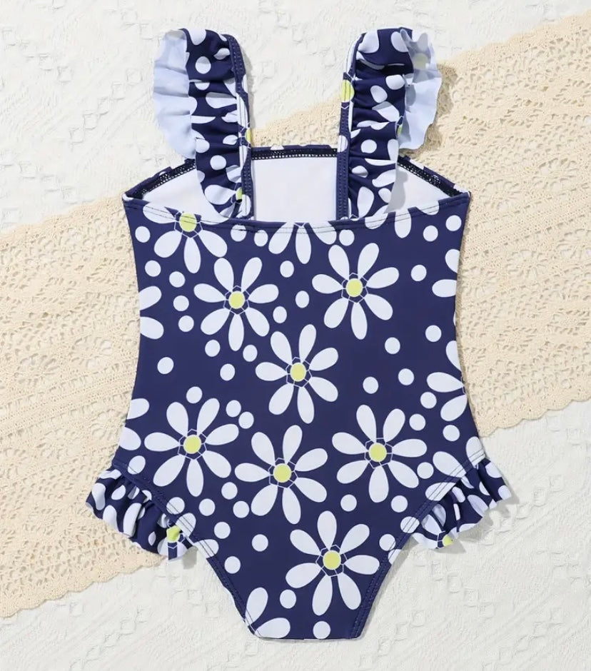 Charming Floral Toddler Girl’s One-Piece Swimsuit