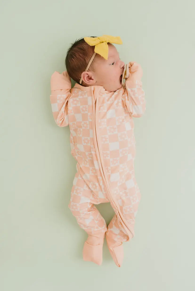Checkered Floral Bamboo Sleeper