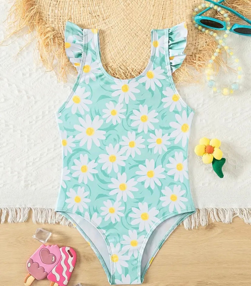 Daisy Print One-Piece Swimsuit