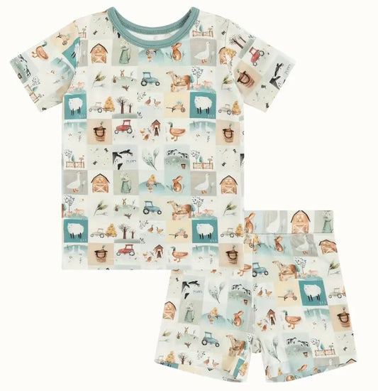 Farm Animal Bamboo 2 Piece Set