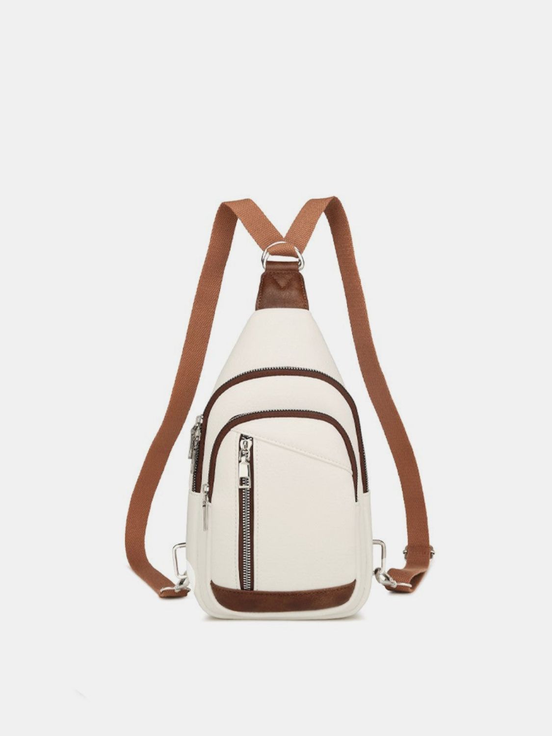 PU Leather Crossbody Bag with Two Detachable Strap