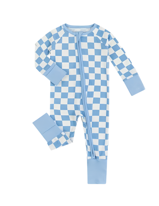 Blue Checkered Bamboo Sleeper