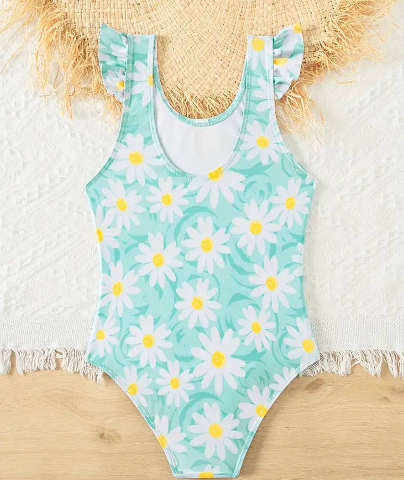 Daisy Print One-Piece Swimsuit